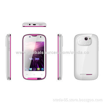 3G Mobile Phones/Smartphones, MT6572W Android-based, 1.3GHz Processor/Capacitive Screen/2.0MP Camera